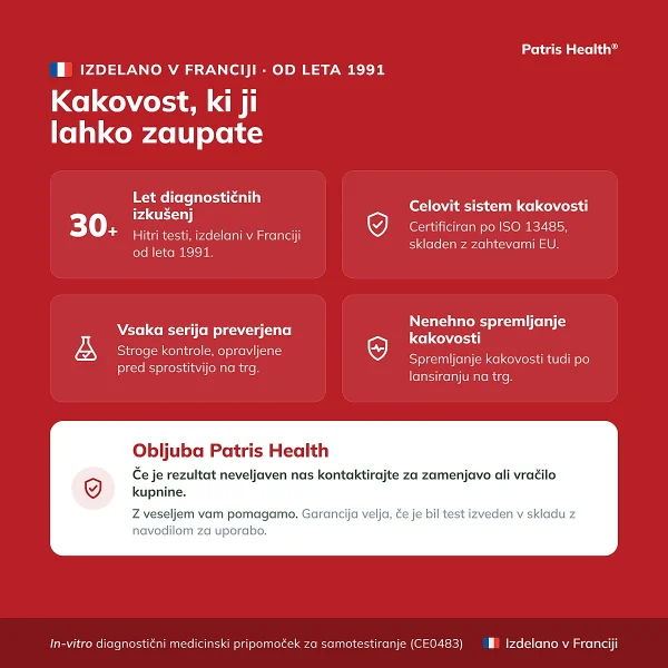 Patris Health Test za sifilis – kakovost in izdelava v Franciji