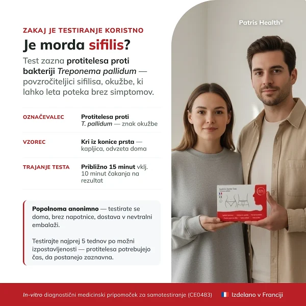 Patris Health Test za sifilis – komu je test namenjen