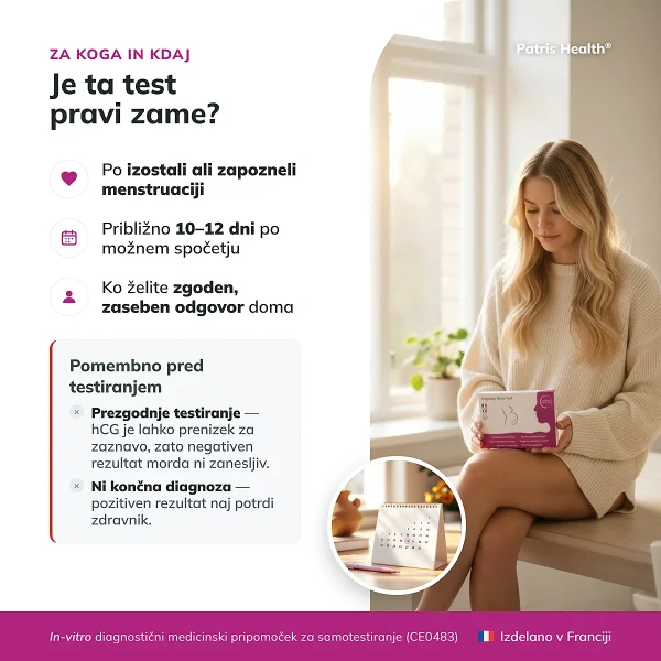 Infografika komu je namenjen Patris Health Krvni test nosečnosti