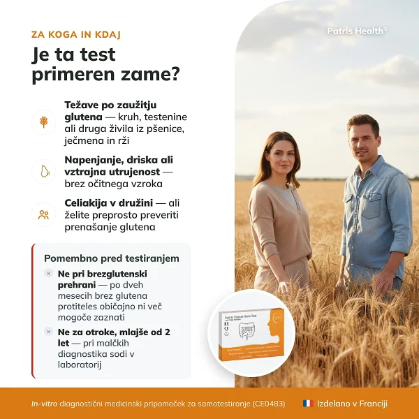 Patris Health Test za celiakijo – komu je test namenjen