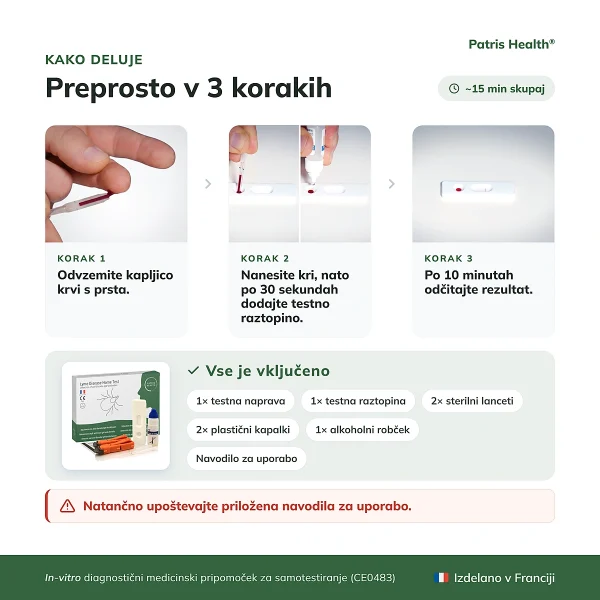 Uporaba samotesta za lymsko boreliozo v treh preprostih korakih